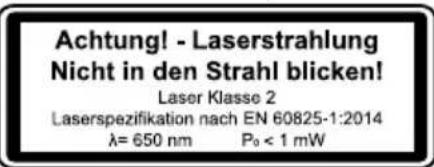PARKSIDE PKS 1500 B3 - Pozor: Laserovézáreni   Nedívejte se do paprsku   Laser tfridy 2 - 1