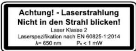 PARKSIDE PKS 1500 B3 - Achtung: Laserstrahlung   Nicht in den Strahl blichen   Laserklasse 2 - 1