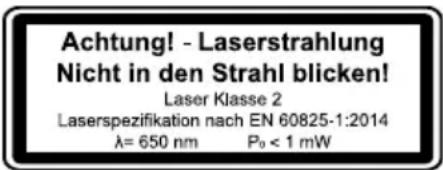 PARKSIDE PKS 1500 B3 - Pozor: Laserskosevanje   Ne gleije vŽarek   Razred laserjia 2 - 1