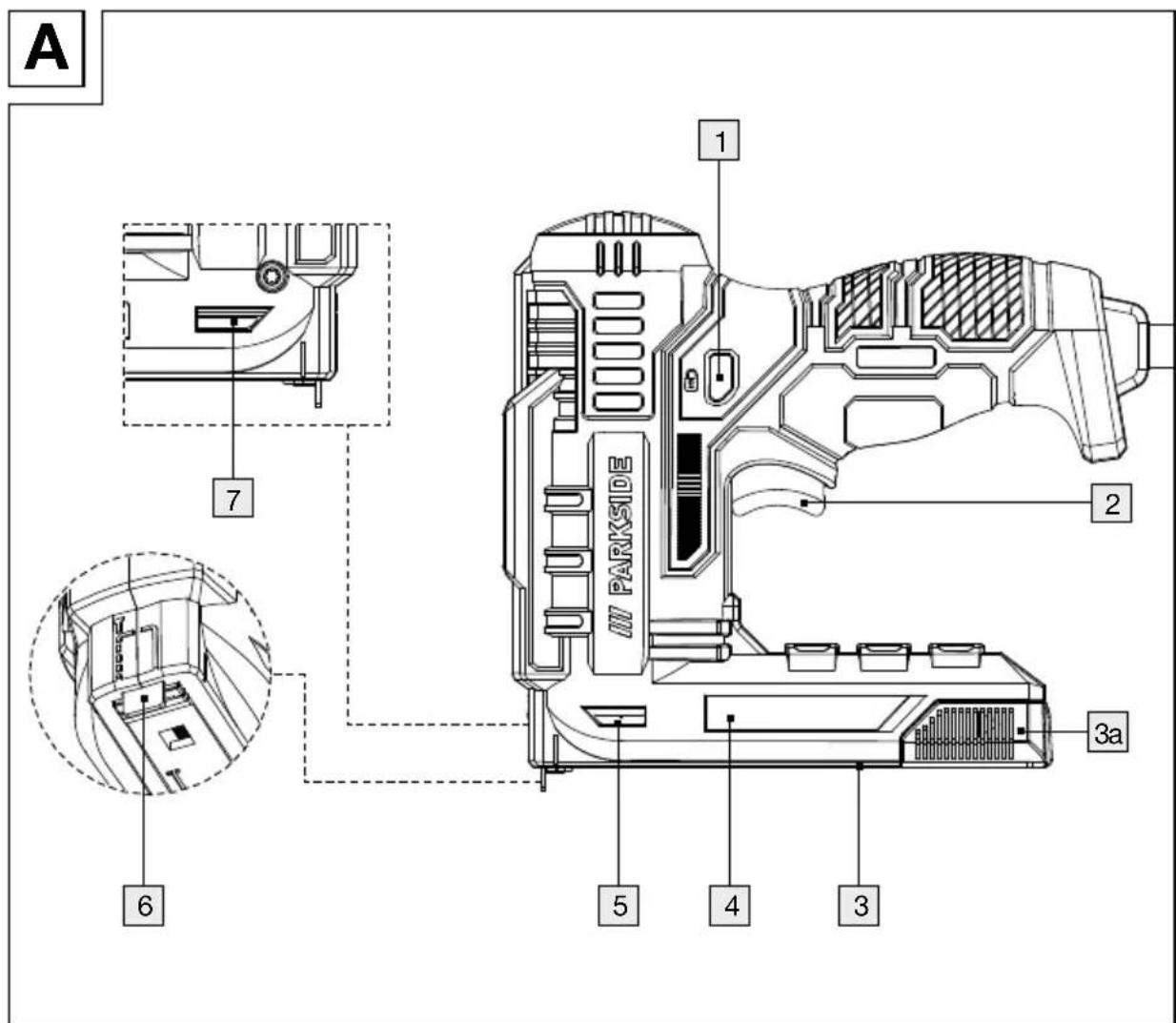 PARKSIDE PHET 15 C2 - AGRAFEUSE-CLOUEUSE ÉLECTRIQUE - 1