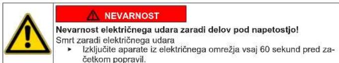 SIEMENS WG44G2M5NL - Struktura opozoril - 2