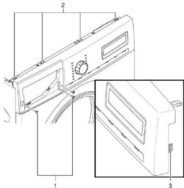 SIEMENS WG44G2M5NL - Ausbau den Bedienblende - 1