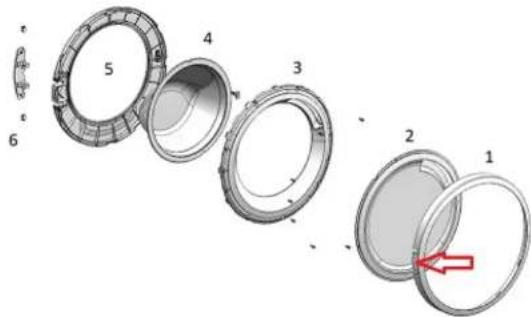 SIEMENS WG44G2M5NL - Az ajto alkatreszeinek eltavolitasa - 1