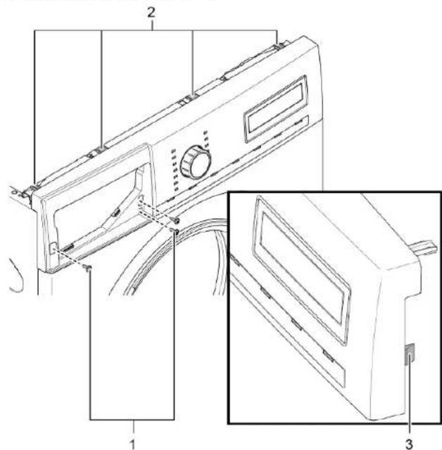 SIEMENS WG44G2M5NL - A gezérlopanel eltávolitása - 1