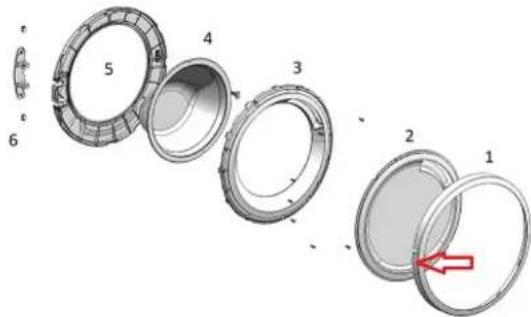 SIEMENS WM6HXKO1DN - Removing door components - 1