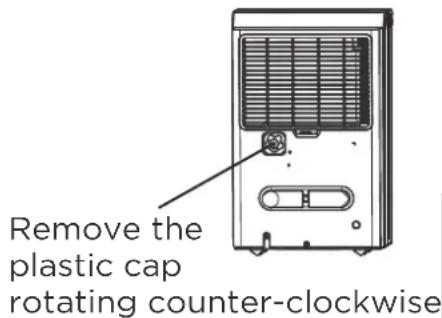 Remove the plastic cap rotating counter-clockwise