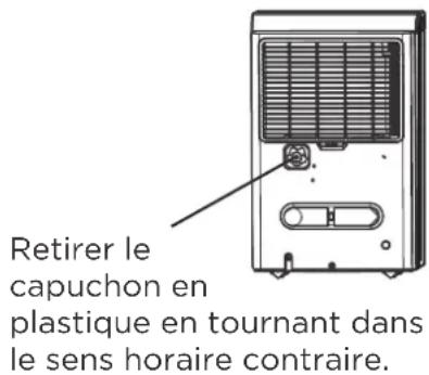 Retirer le capuchon en plastique en tournant dans le sens horaire contraire.