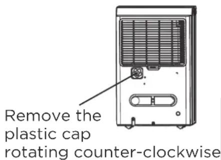 Remove the plastic cap rotating counter-clockwise