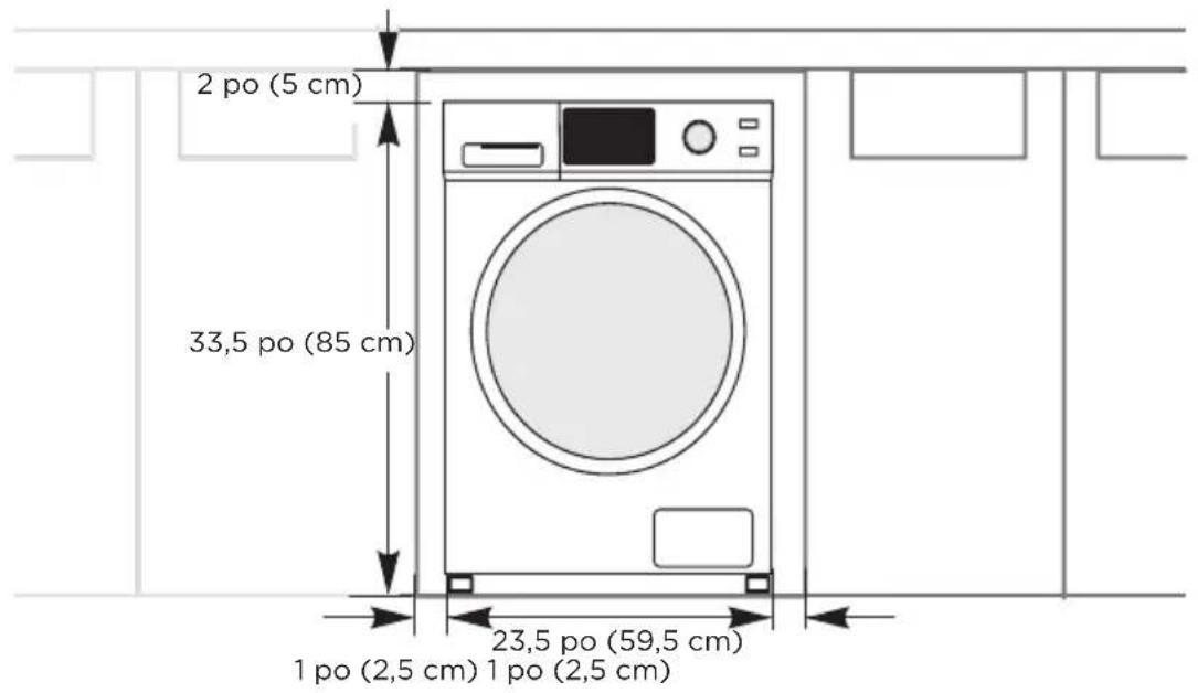 MIDEA MLC31N5AWW - Installation sous un comptoir - 1