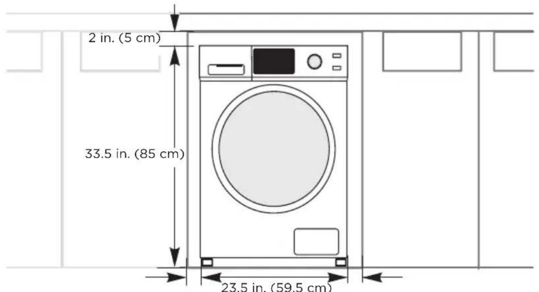 MIDEA MLC31N5AWW - Installing under a counter - 1