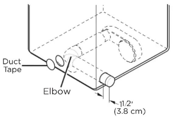 MIDEA MLE45N1BWWC - Option 1: Side venting - 2