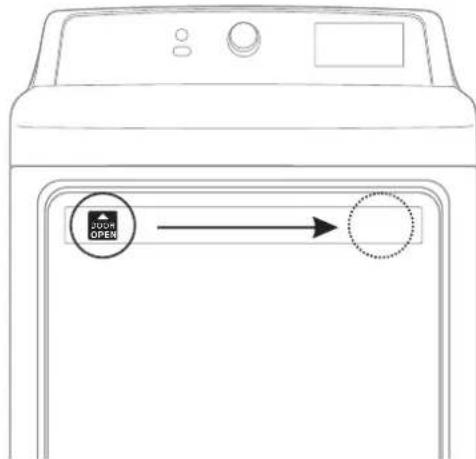 MIDEA MLE45N1BWWC - Étape 4: installer la porte de la sécheuse de l'autre côté - 2