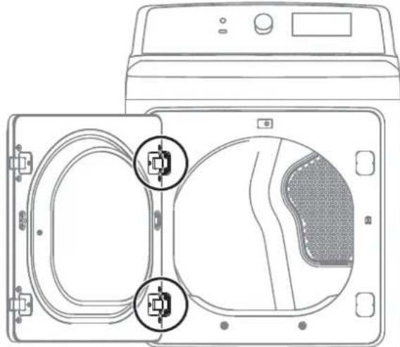 MIDEA MLE45N1BWWC - Étape 4: installer la porte de la sécheuse de l'autre côté - 1