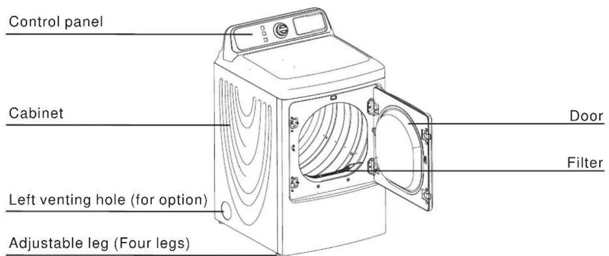 MIDEA MLE45N1BWWC - PARTS AND FEATURES - 1