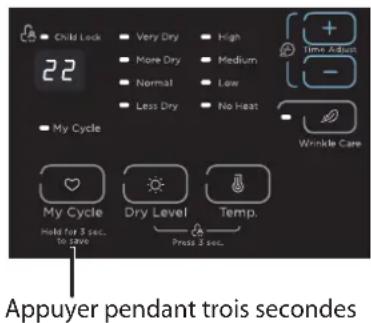 MIDEA MLE41N1AWWC - Étape 3: sélectionner le programme de la sécheuse et les options - 2