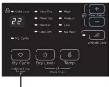 MIDEA MLE41N1AWWC - Step 3: Select the dryer cycle and options - 2