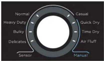 MIDEA MLE41N1AWWC - Step 3: Select the dryer cycle and options - 1