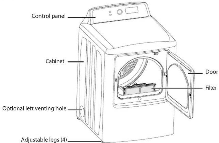 MIDEA MLE41N1AWWC - Front components - 1