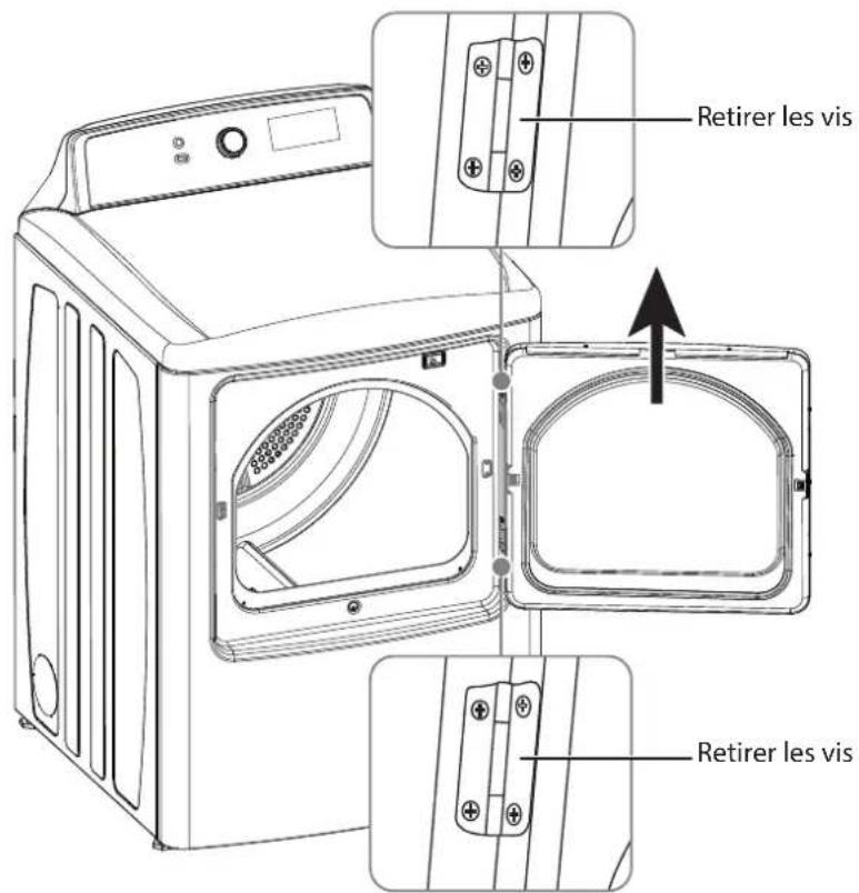 MIDEA MLE41N1AWWC - Inversion de la porte de la sécheuse - 1