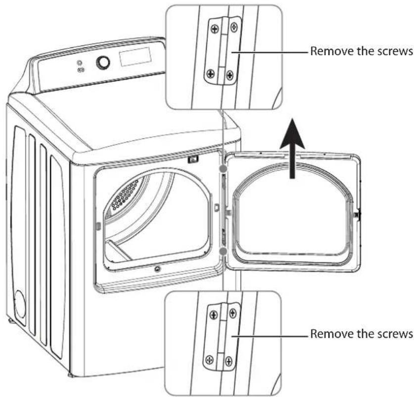 MIDEA MLE41N1AWWC - Reversing the dryer door - 1