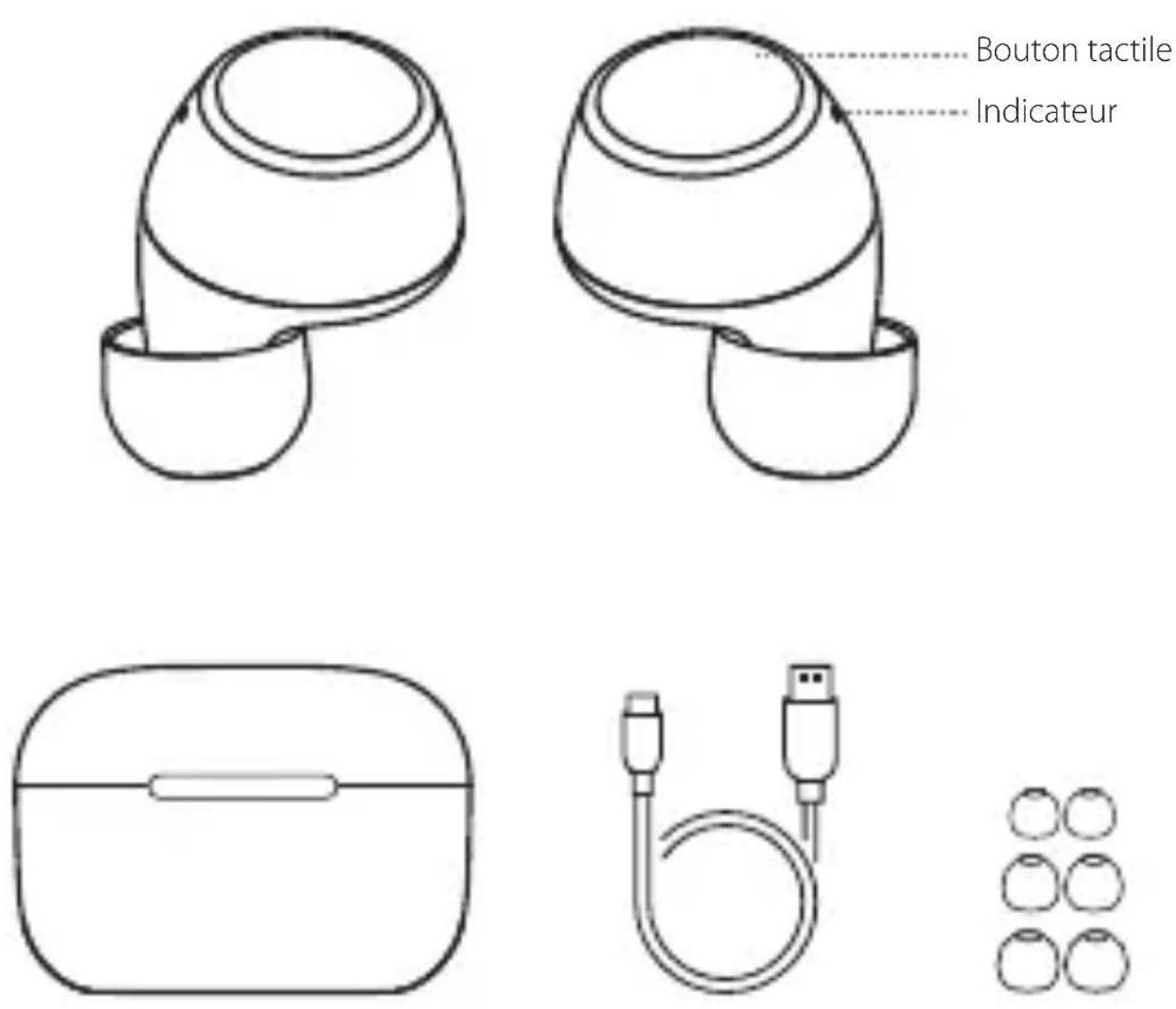 EDIFIER TWS1 Pro - FR · Description du produit et accessoires - 1