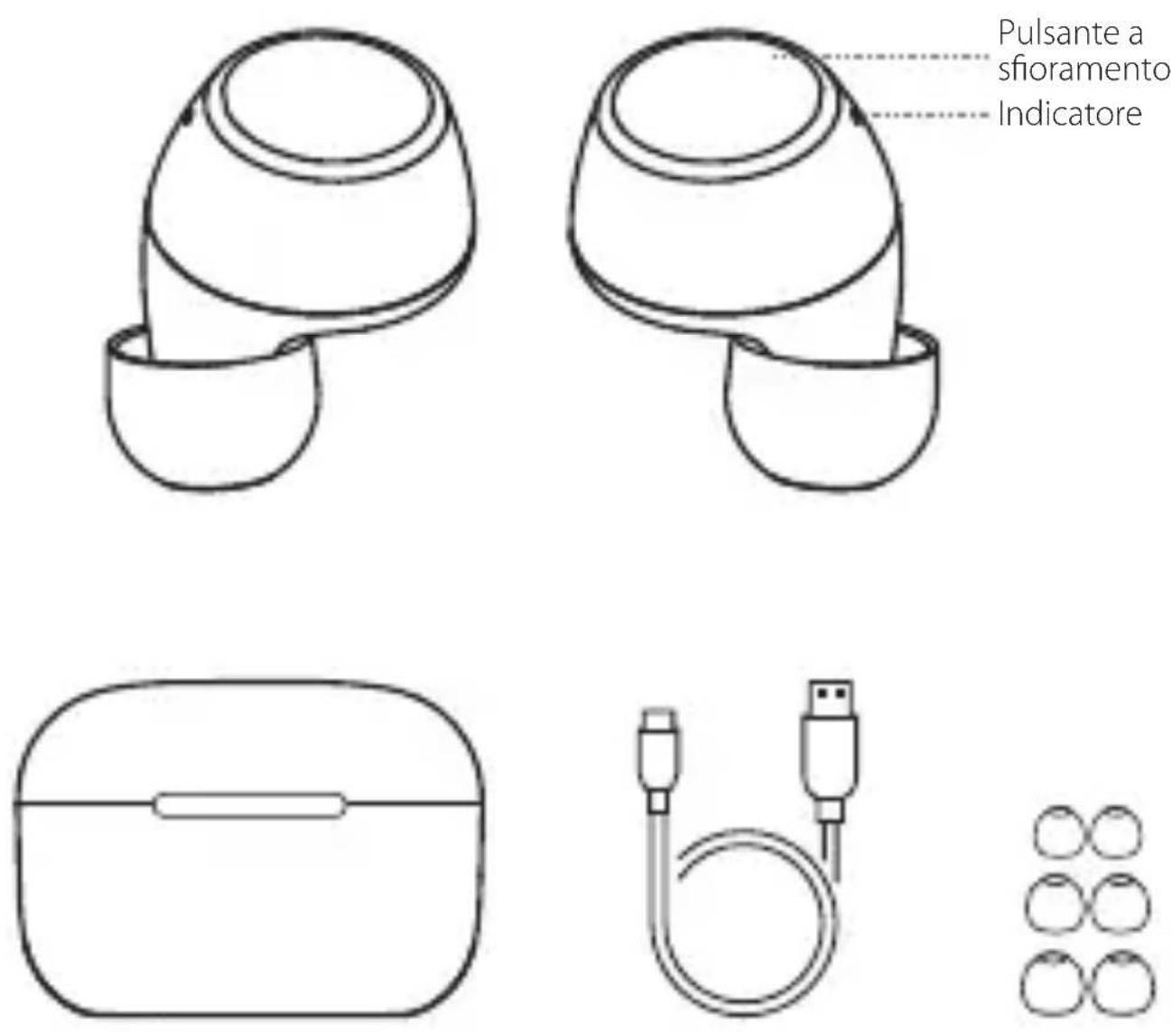 EDIFIER TWS1 Pro - IT · Descrizione del prodotto e accessori - 1