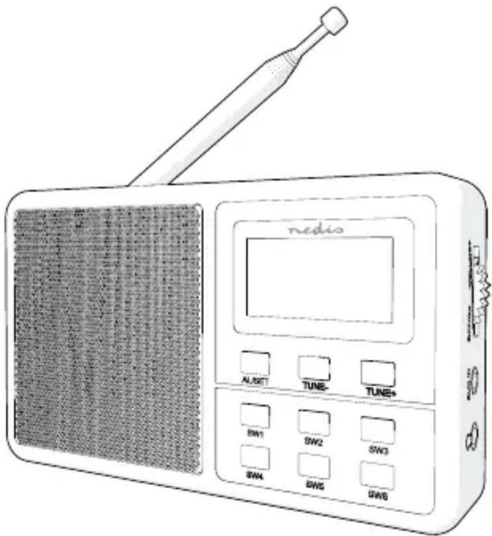 NEDIS RDWR1100BK - World Receiver with alarm clock radio - 1