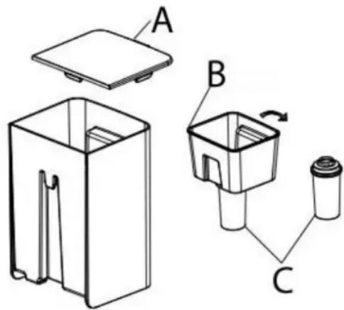 CASO HW 600 - Sostituzione del filtro d'acqua - 1