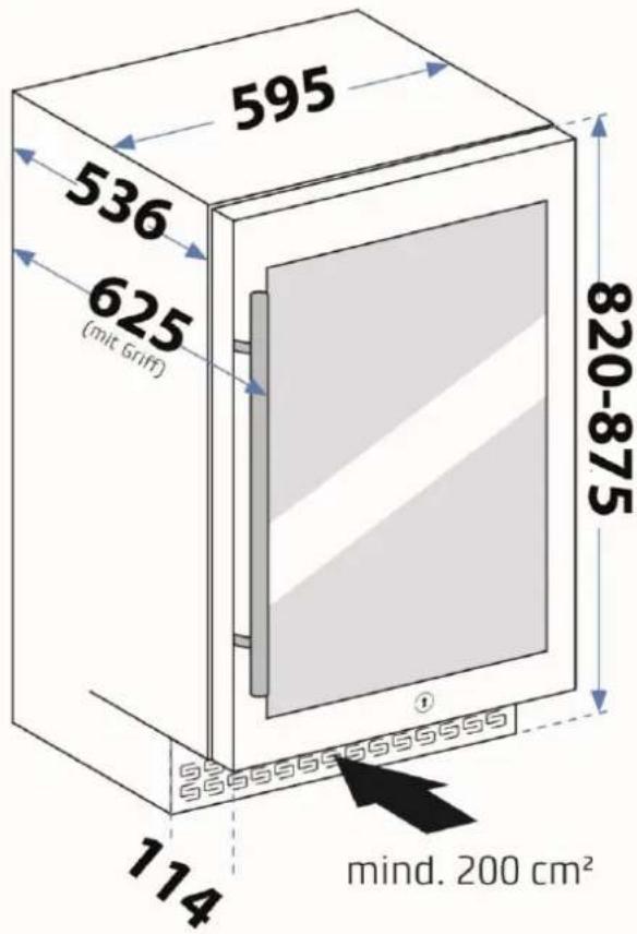 CASO WineChef Pro 40 - Exigences pour l'emplacement d'utilisation - 1