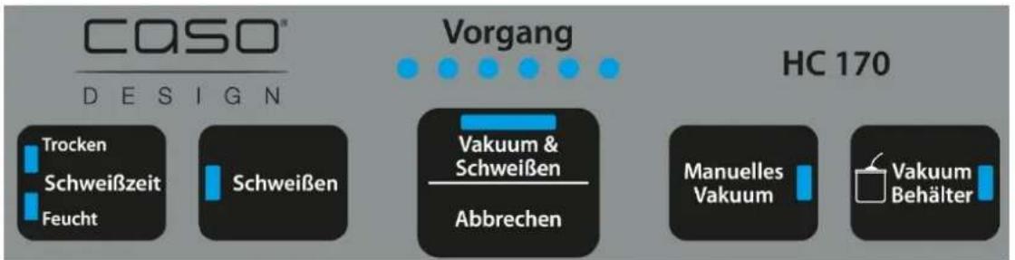 CASO HC 170 - Control Panel - 1
