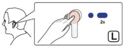 DENON AHC830NCW - Si vous recevez un appel entrant, appuyez sur le capteur tactile de l'écouteur droit ou gauche, puis appuyez à nouveau pendant environ 2 secondes. - 2