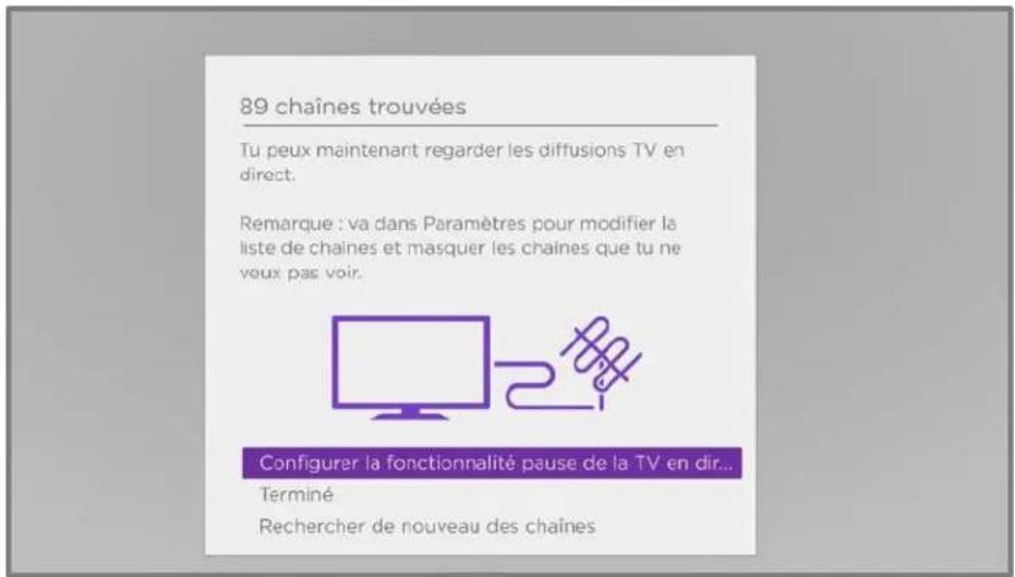 89 chaînes trouvées Tu peux maintenant regarder les diffusions TV en direct. Remarque : va dans Paramètres pour modifier la liste de chaînes et masquer les chaînes que tu ne veux pas voir. Configurer la fonctionnalité pause de la TV en direct... Terminé Rechercher de nouveau des chaînes