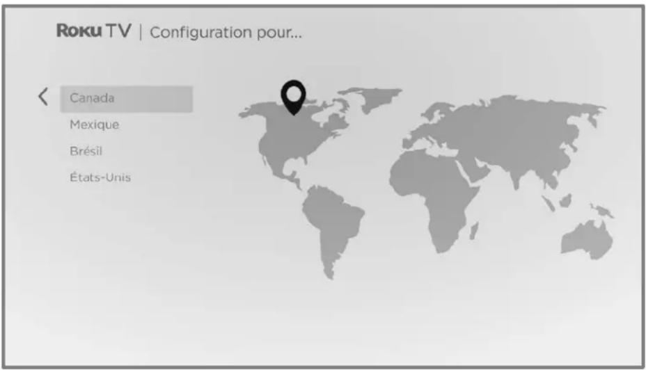 Roku TV | Configuration pour... < Canada Mexique Brésil États-Unis