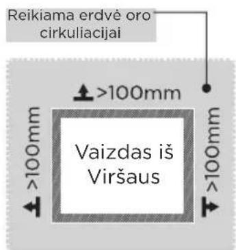 MIDEA MDRB380FGE01 - Matmenys ir Atstumai - 2