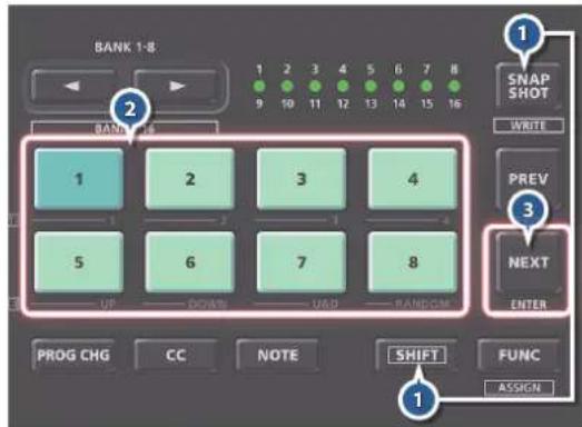 ROLAND A88MKII - Enregistrement d'un SNAP SHOT - 1