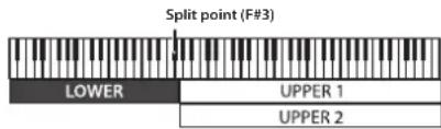 ROLAND A88MKII - Division en deux (split + layer) - 1