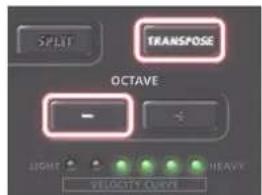 ROLAND A88MKII - Modification de la hauteur en demi-tons (Transpose) - 1