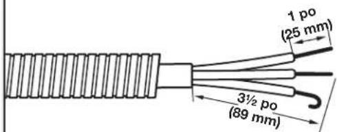 1 po (25 mm) 3½ po (89 mm)