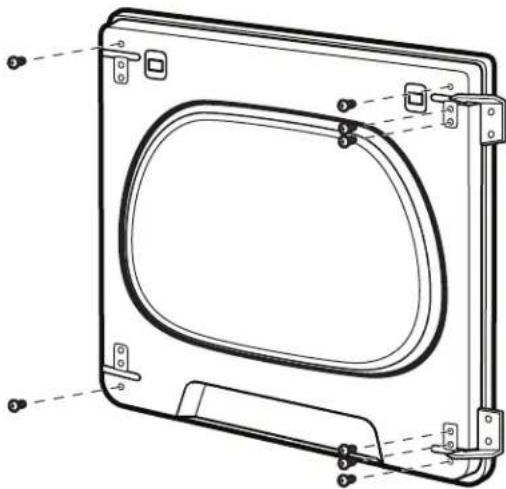 WHIRLPOOL WGD8127LW - Quite el ensamblaje de la puerta: - 10