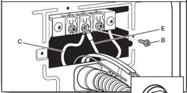 WHIRLPOOL WGD8127LW - Connecter le conducteur de terre neutre et le conducteur neutre - 1