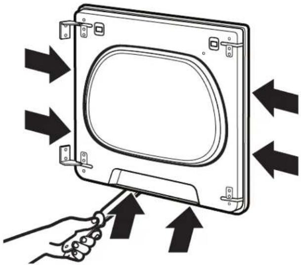 WHIRLPOOL WGD8127LW - Dépose de la porte : - 3