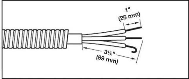WHIRLPOOL WGD8127LW - Prepare el cable de 3 hilos para la conexión directa - 1