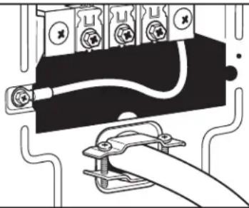 WHIRLPOOL WGD8127LW - Fixer le serre-câble du câble d'alimentation - 1