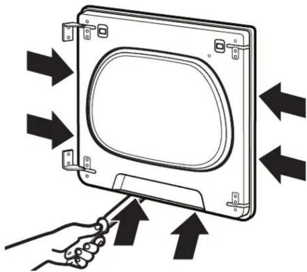 WHIRLPOOL WGD8127LW - Quite el ensamblaje de la puerta: - 3