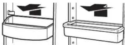 WHIRLPOOL WRT148FZDM - To remove and replace the bins: - 1