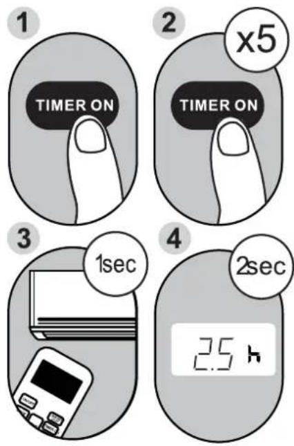 MIDEA Silent Cool 26 Pro - TIMER ON function - 1