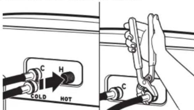 WHIRLPOOL WTW5015LW - Connect inlet hoses to washer - 1