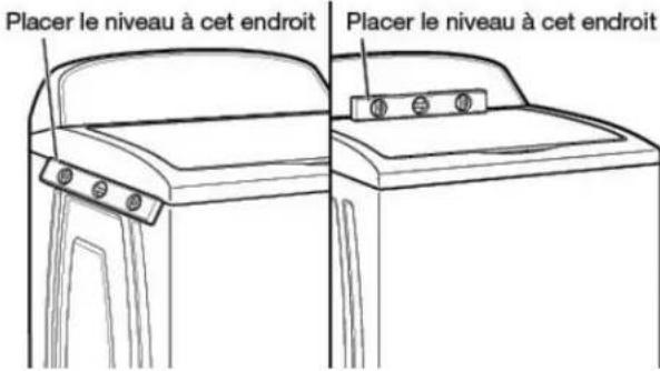 WHIRLPOOL WTW5015LW - Vérifier le bon aplomb de la laveuse - 1