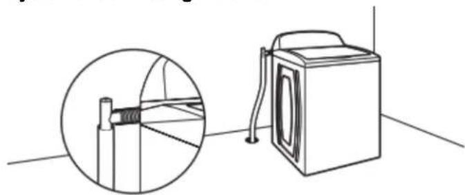 WHIRLPOOL WTW5015LW - Système de vidange avec tuyau de rejet à l'égout au plancher - 4