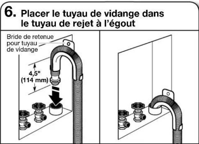 AMANA AMLAUNED4655EW - RACCORDEMENT DU TUYAU DEVIDANGE - 2